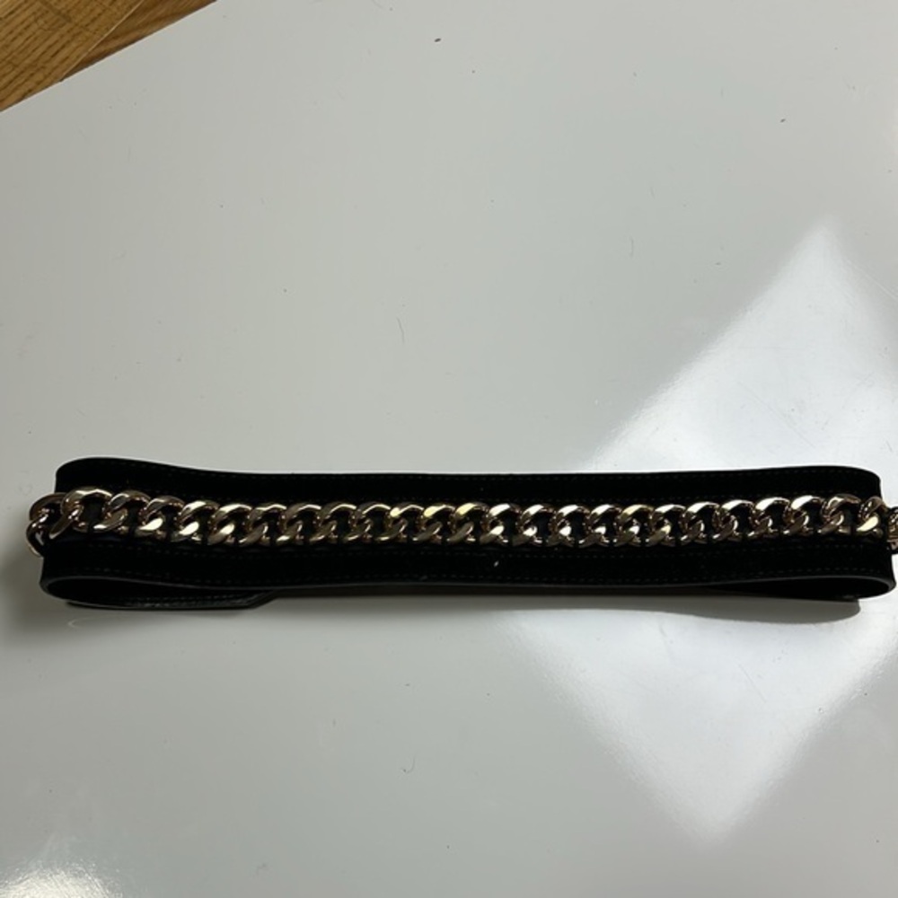 Zara double‎ buckle chain detail belt sz S